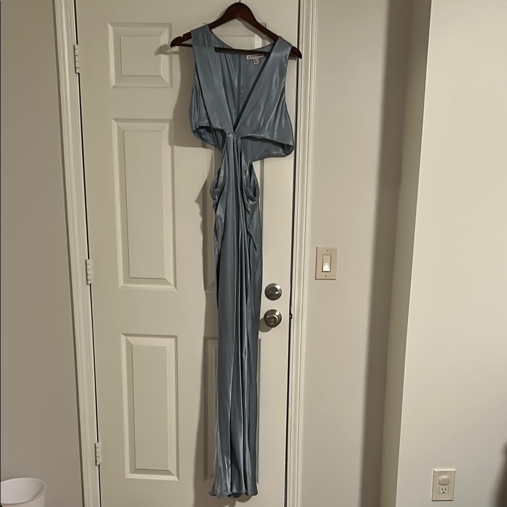 La Lune Plunged Cut Out Maxi Dress